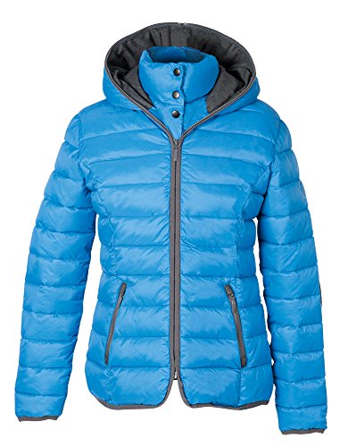 PFIFF Damska 102410 pikowana kurtka Cerul, kurtka jeździecka, kurtka damska z kapturem, średni niebieski S