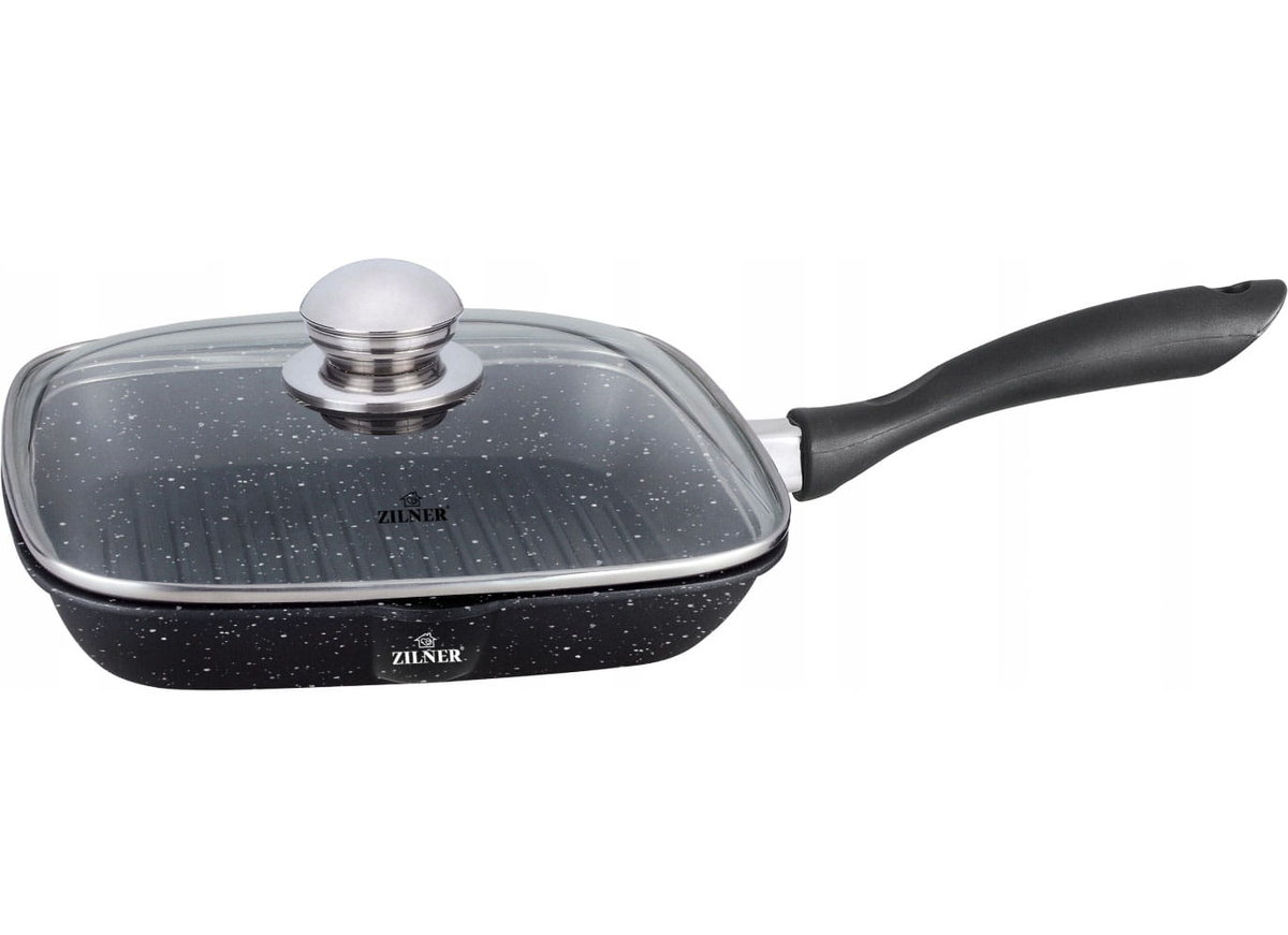ZILNER Patelnia  PATELNIA GRILLOWA GRANITOWA 28x28cm ZILNER ZL-7015 ZL-7015