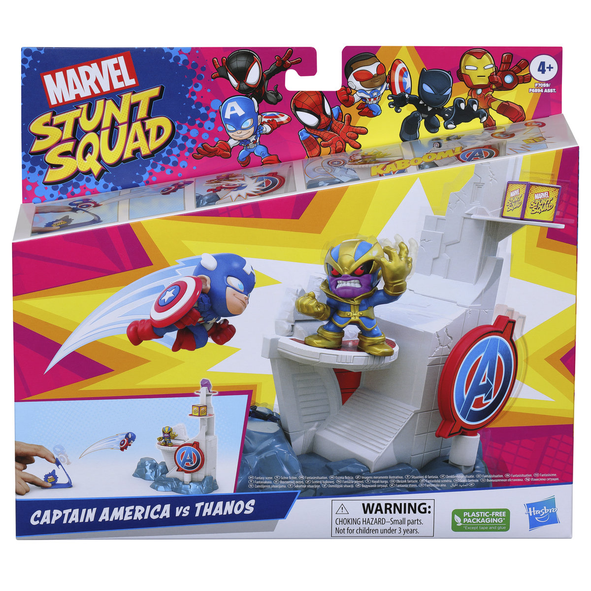 Hasbro, Marvel Stunt Squad, Zestaw Kapitan Ameryka vs Thanos, F7059