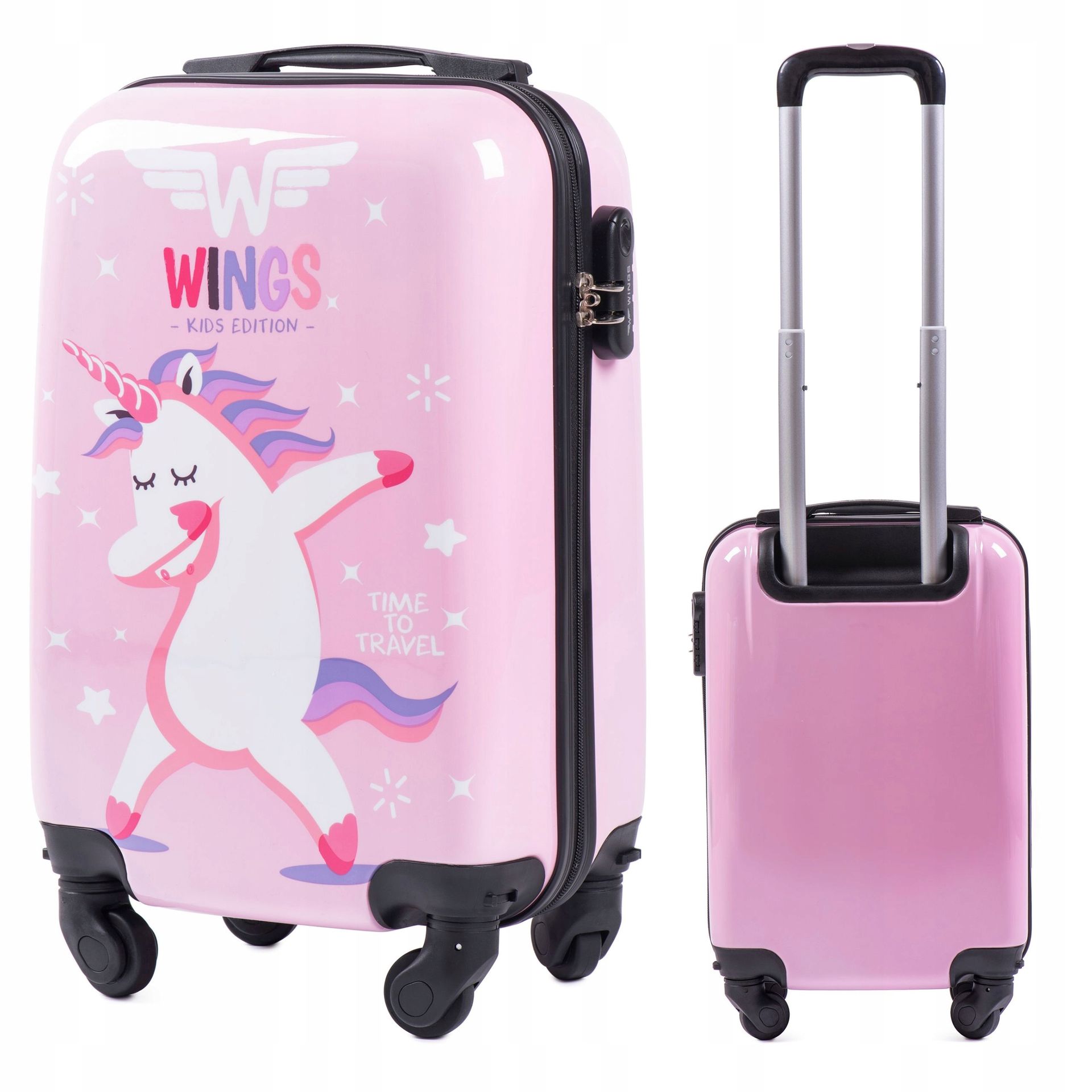 Mała walizka kabinowa dziecięca UNICORN 25L różowa