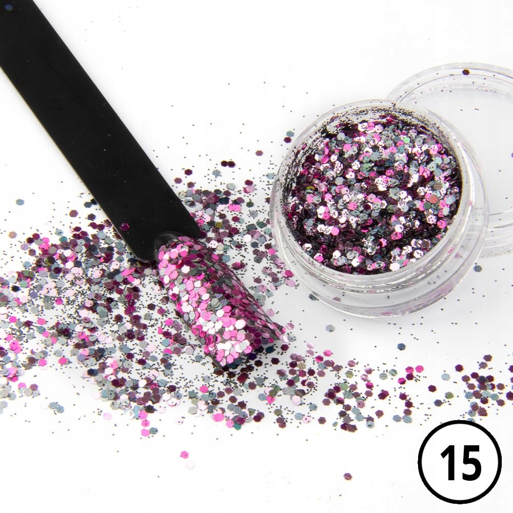 Allepaznokcie Pyłek do paznokci biżuteryjny efekt After Party 1 g Nr 15