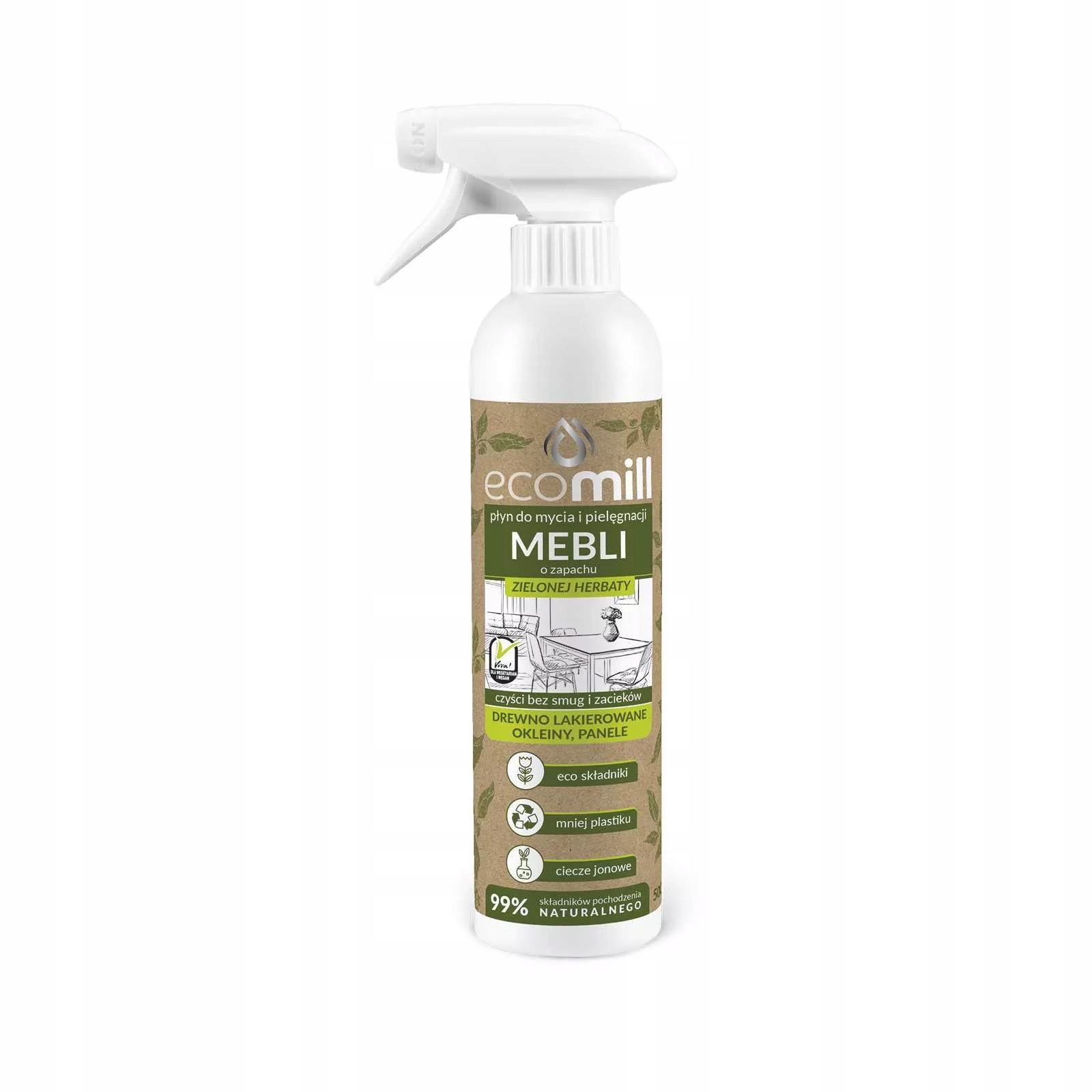 MILL Eco Płyn do czyszczenia mebli Z.herbata 500ml