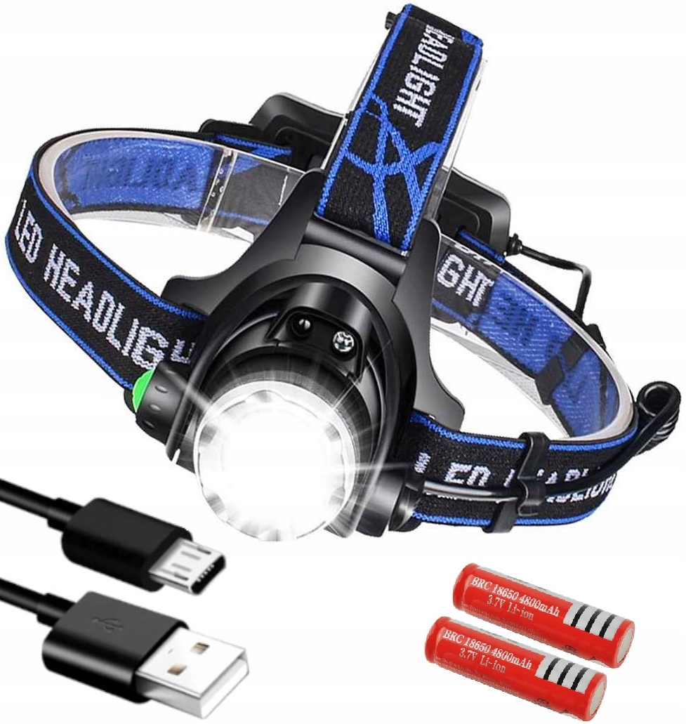 Latarka Czołowa Czołówka Lampka Led Zoom XML-T6