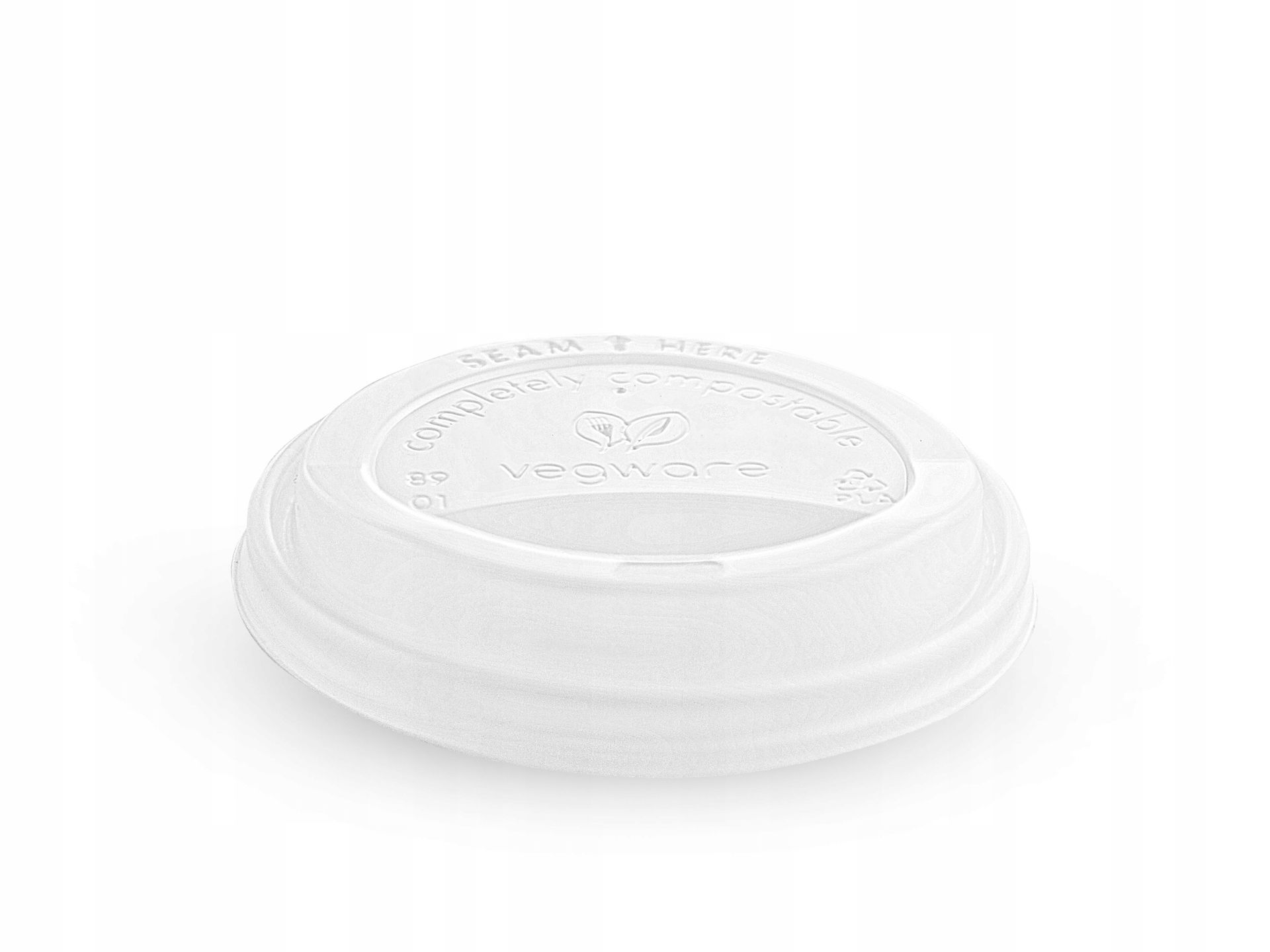 Bagstar Pokrywka CPLA do kubka papierowego 350-480ml biała(50szt)VLID89S 100% bio