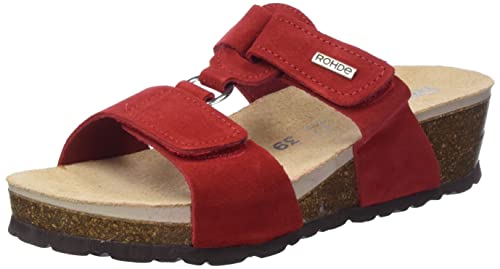 Rohde Damskie kapcie Elba55, 43 Cherry, 38 EU, 43 Cherry, 38 EU