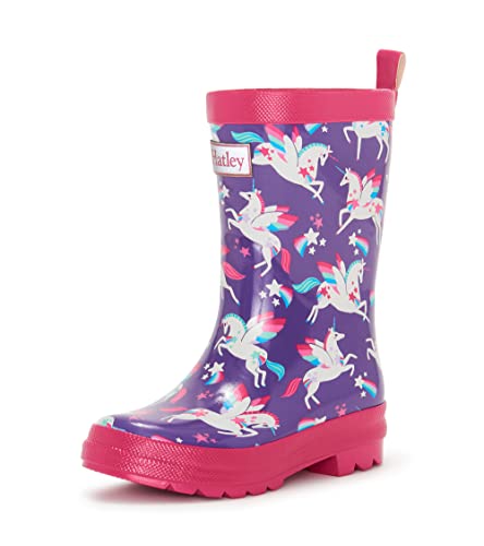 Hatley Printed Wellington kalosze Rain Boot, Rainbow Winged Unicorns, 35 UE