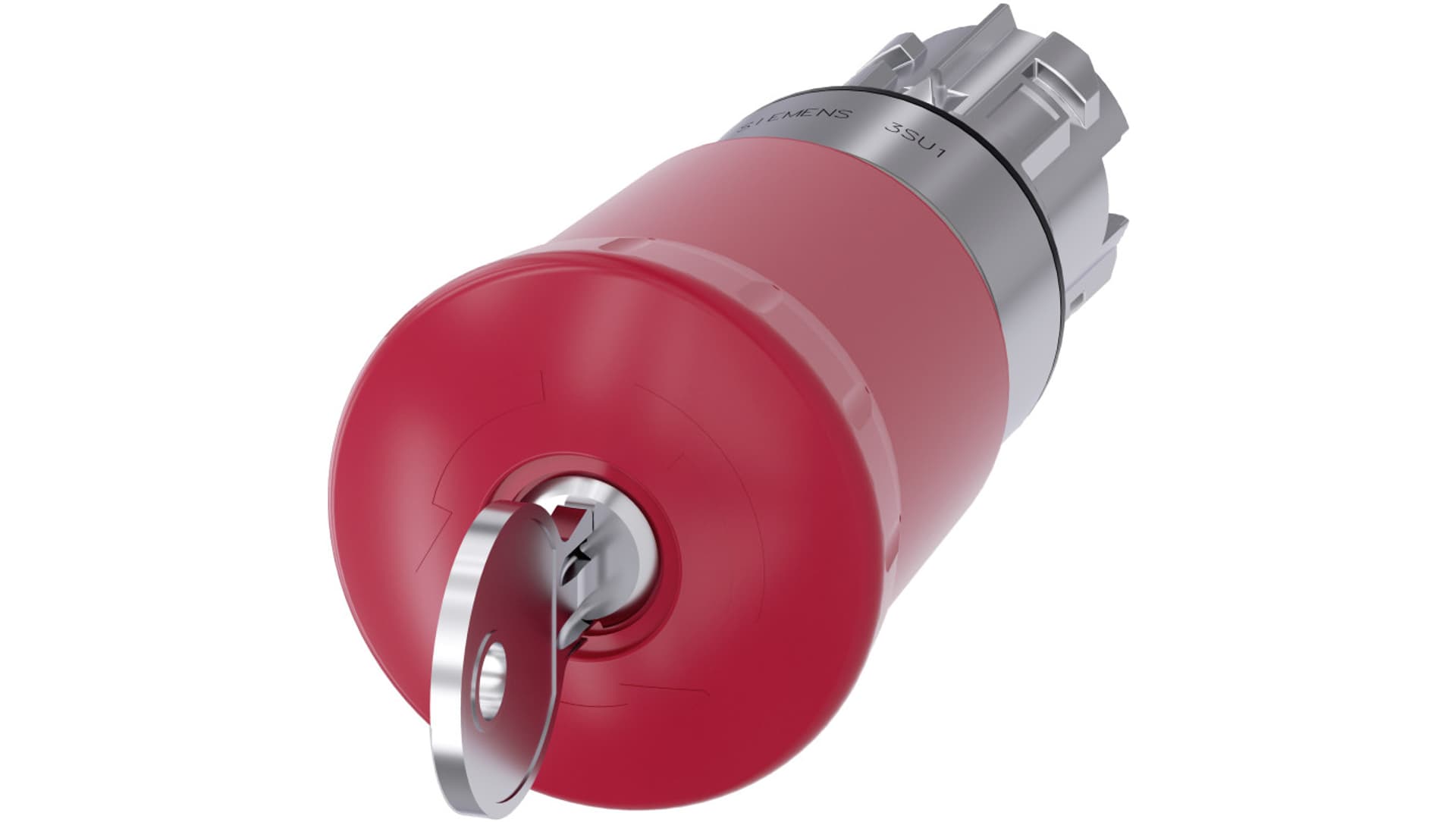 Siemens Przycisk grzybkowy awaryjny 22mm okrągły metal błyszczący czerwony 40mm z zamkiem SSG10 3SU1050-1HR20-0AA0 3SU1050-1HR20-0AA0