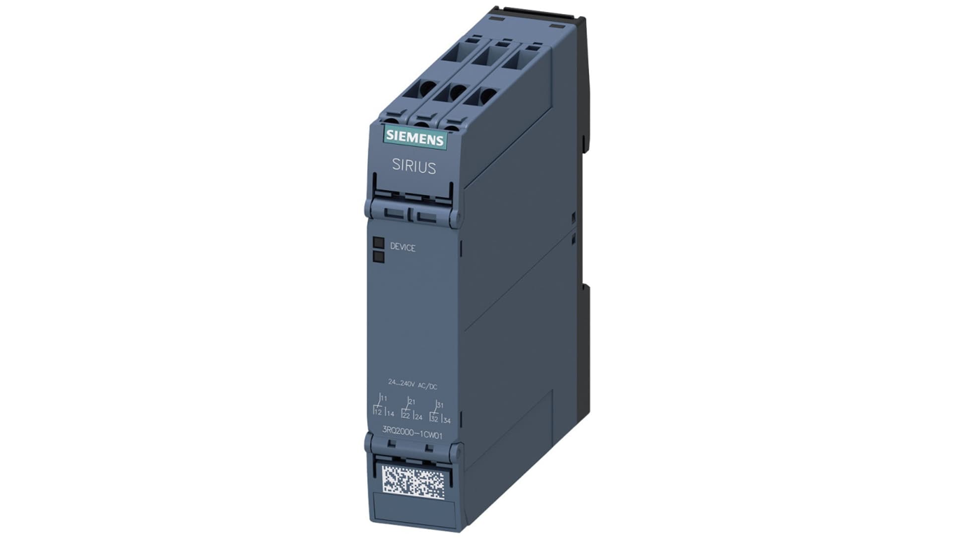 Siemens Przekaźnik sprzęgający w obudowie przemysłowej styki 3P pozłacane 24...240V AC/DC przył. śrubowe 3RQ2000-1CW01 3RQ2000-1CW01