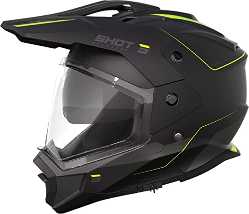 SHOT, kask cross motocyklowy TREK Rally black neon yellow mat, M