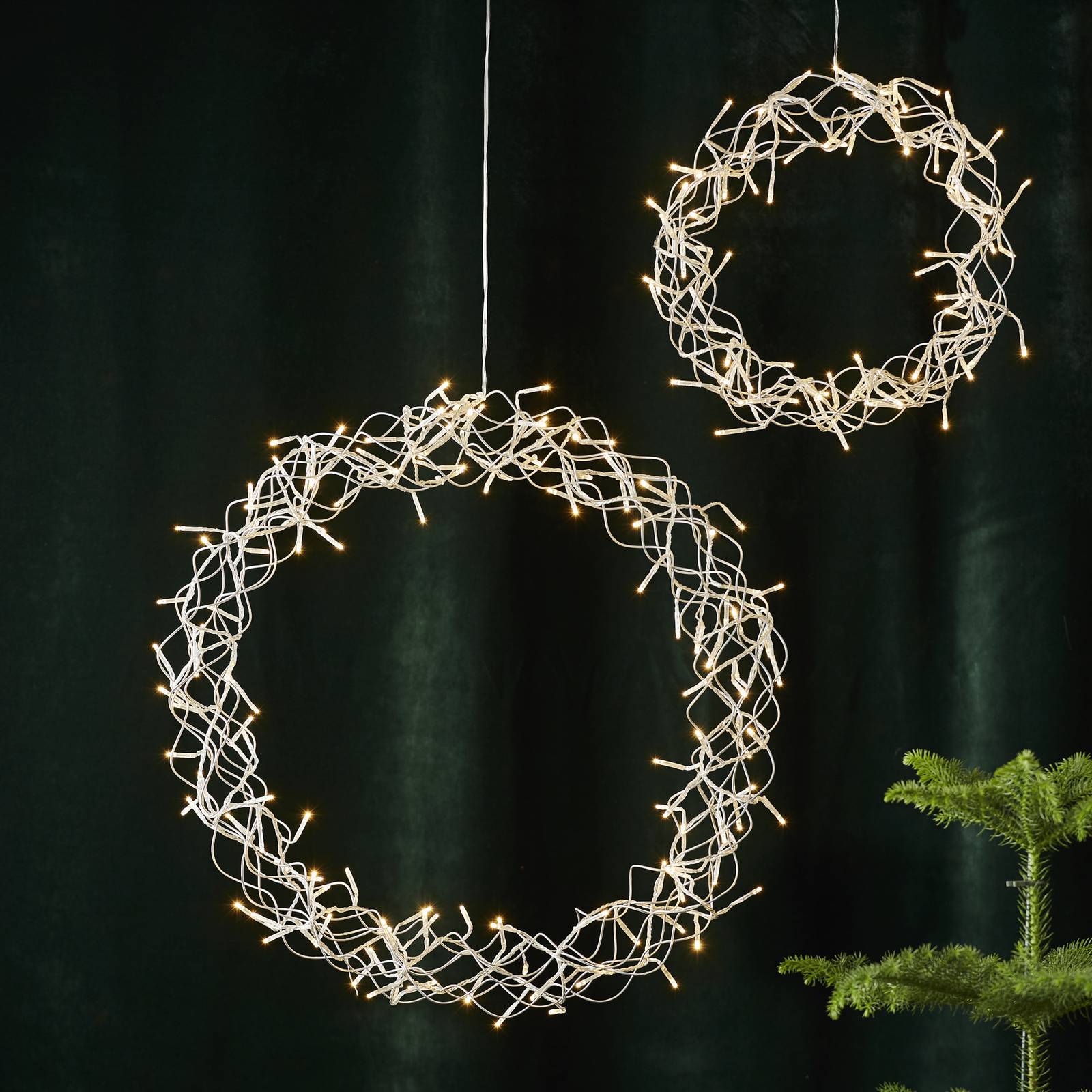 STAR TRADING Wianek LED Curly, ciepły biel, Ø 30 cm