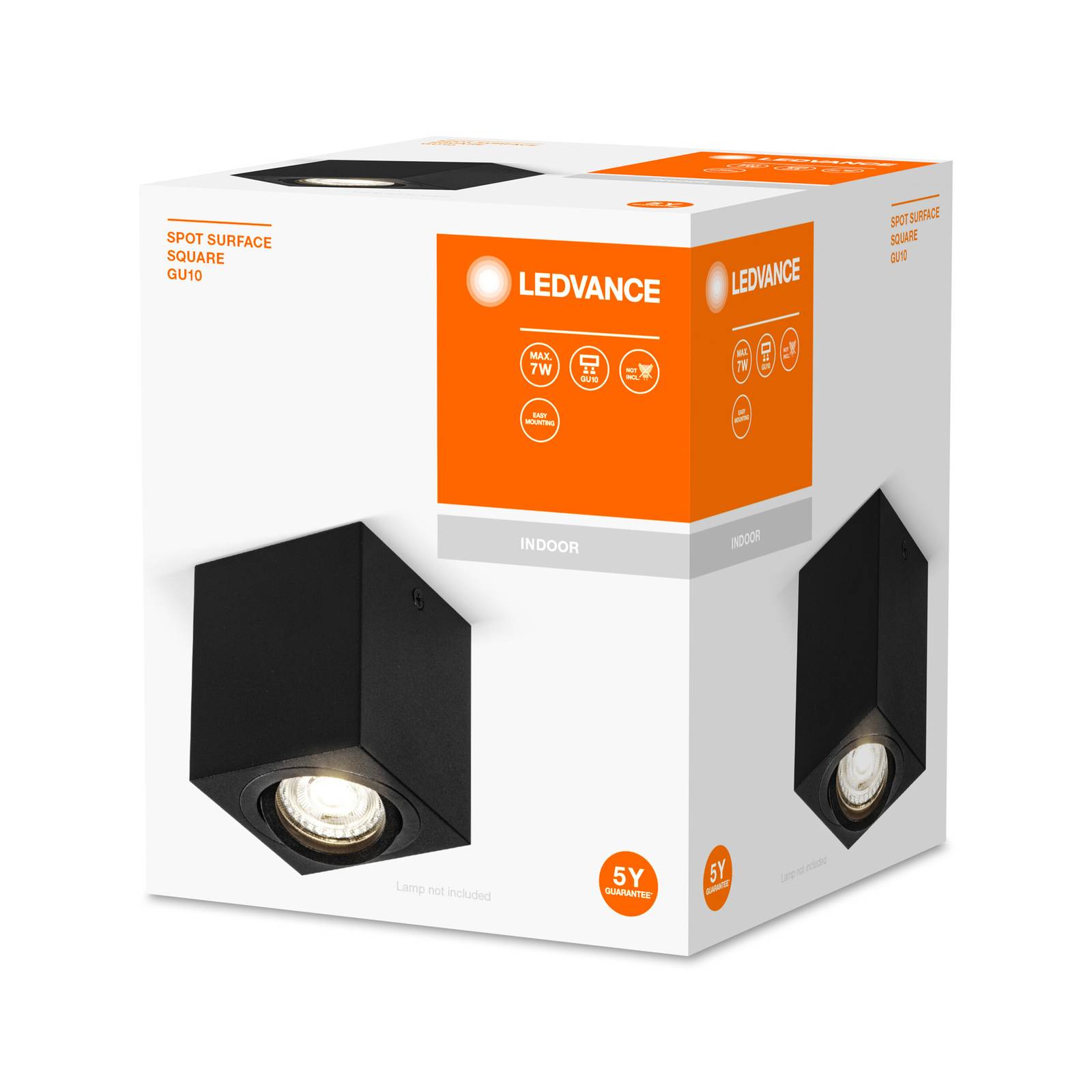 LEDVANCE Surface Square reflektor GU10 czarny