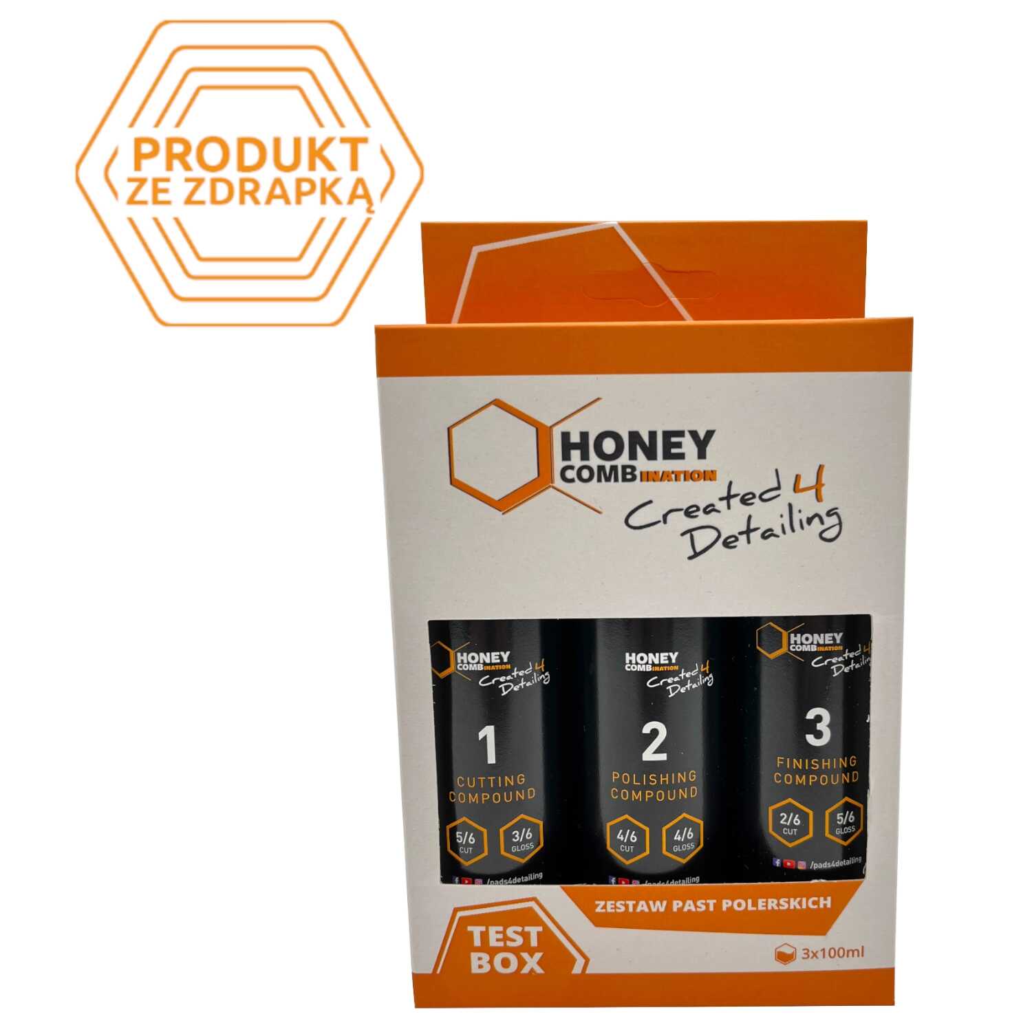 Honey Combination TEST BOX- zestaw past polerskich 100ml