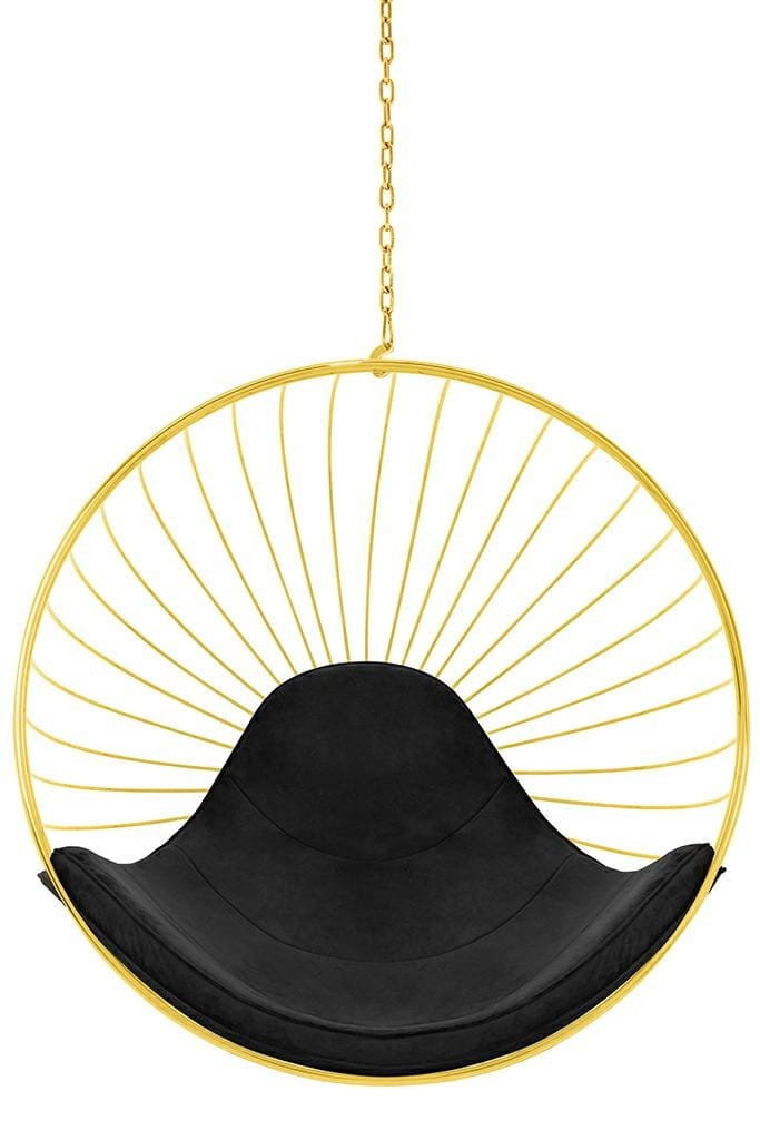 King Home Wiszący złoty fotel Gabbia PH5994