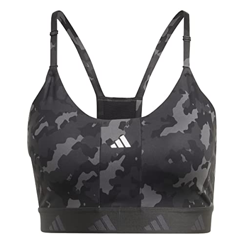 adidas Aeroreact Średnie wsparcie sportowe stanik, Grey Five/Carbon, XXS