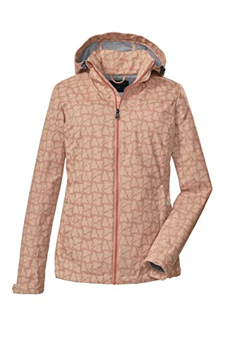 Killtec Damska kurtka softshell / kurtka outdoorowa z odpinanym kapturem KOS 90 WMN SFTSHLL JCKT; hellapricot, 40, 39140-000