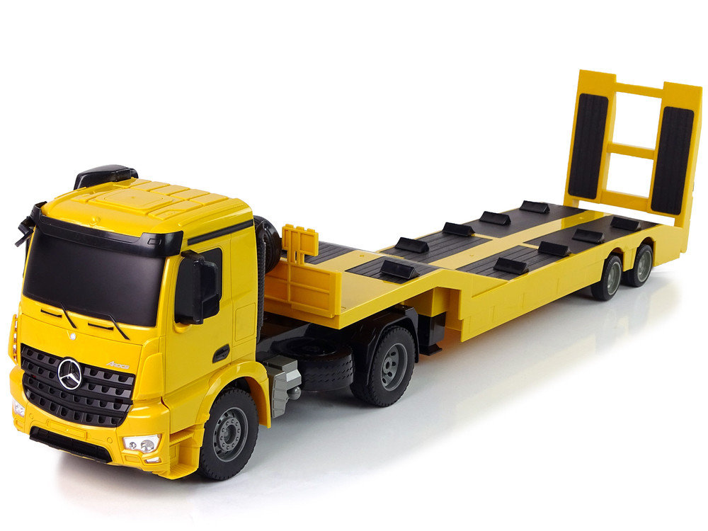 Zdjęcia - Samochód zdalnie sterowany LEAN Toys Duża Ciężarówka Laweta R/C Mercedes Arocs Żółta 1:20 Długość 103 cm 