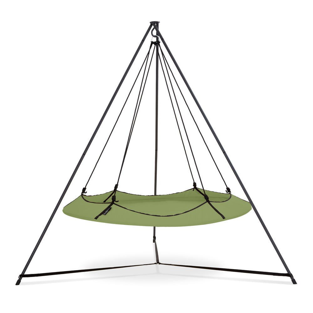 Zielona huśtawka ogrodowa ze stojakiem –  Hangout Pod