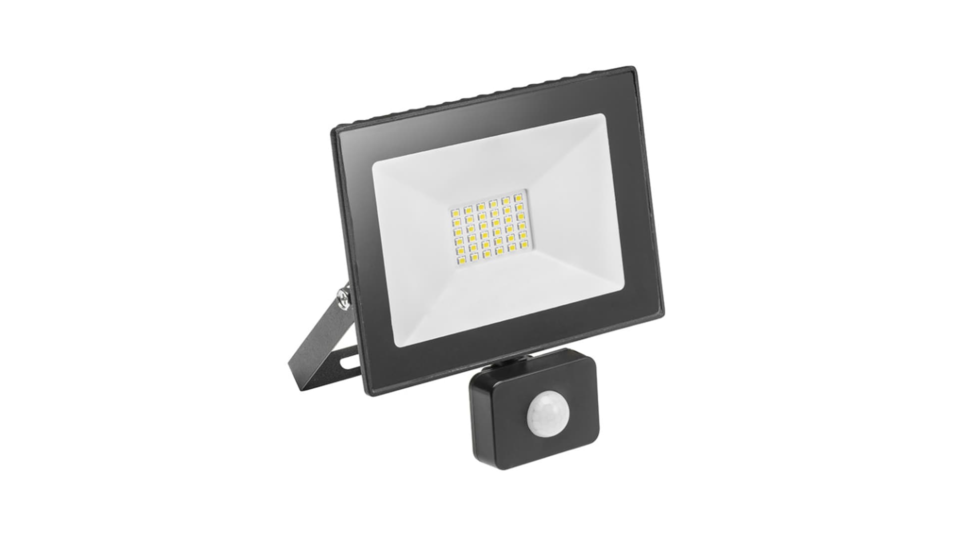 Naświetlacz LED z czuj. ruchu, 30W, 2100lm,IP65,120,4000K,czarny GT-FLR30WC-40