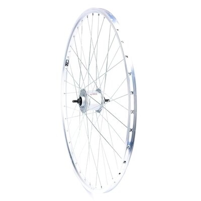 KOŁO 28 CALI PRZÓD Z PIASTĄ SHIMANO OBRĘCZ SREBRNA