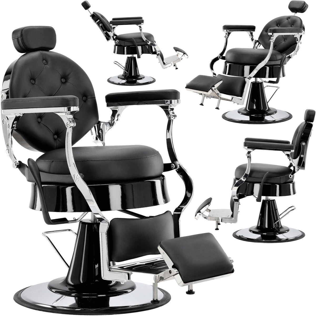 Fotel fryzjerski barberski hydrauliczny do salonu fryzjerskiego barber shop Agustín Barberking