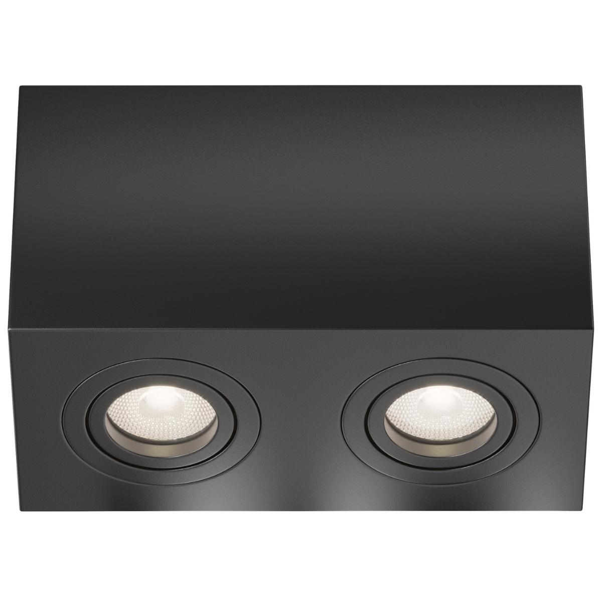 Podwójny spot sufitowy Atom C017CL-02B Maytoni cube czarny