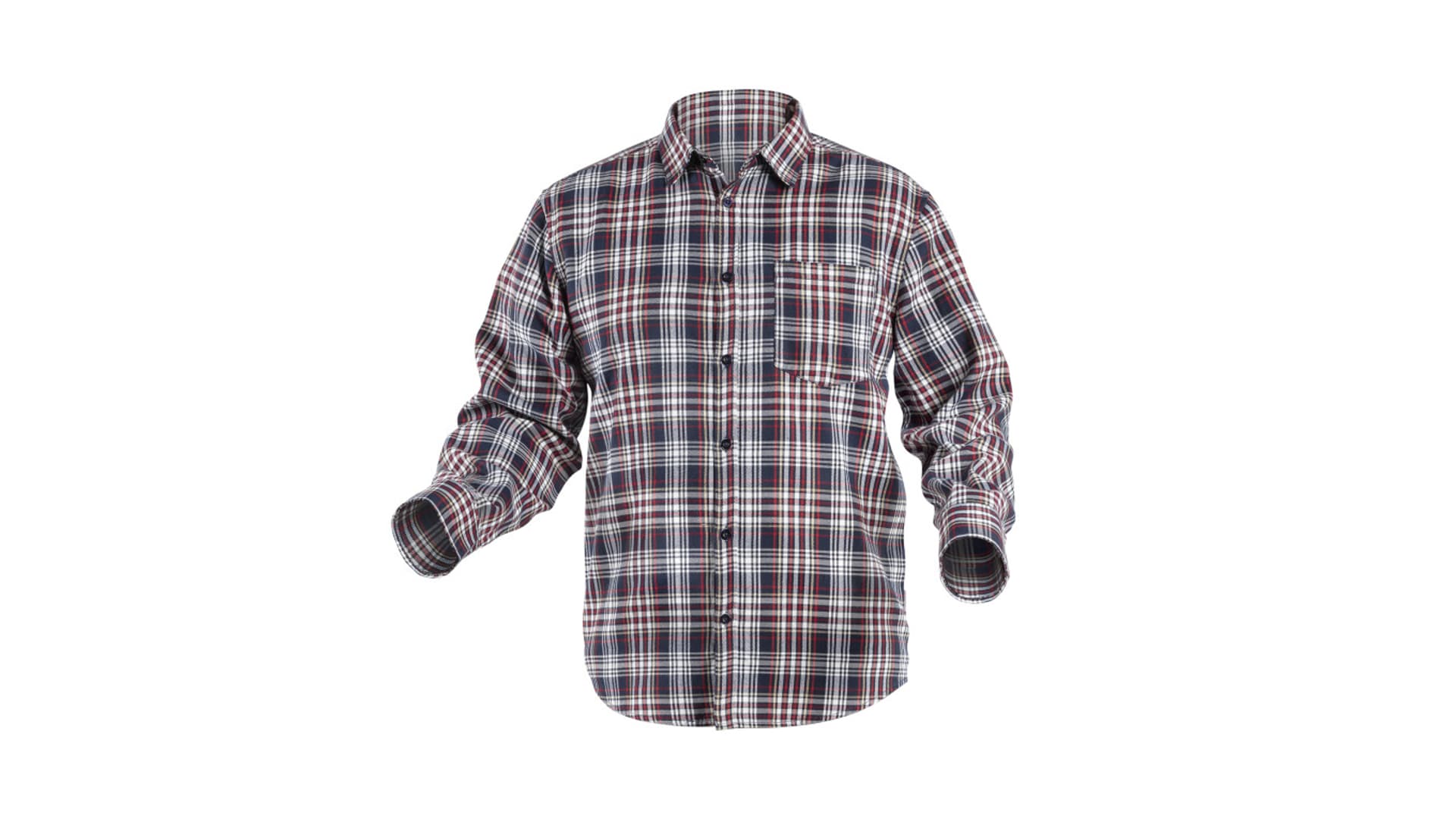 ILLER koszula granatowa/czerwona krata M (50)