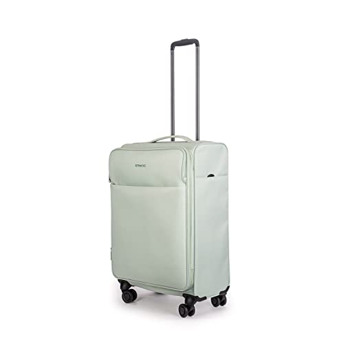 Stratic Light + walizka z miękką obudową, walizka podróżna na kółkach, bagaż podręczny, zamek TSA, 4 kółka, możliwość rozszerzenia, miętowy, 67 cm, M