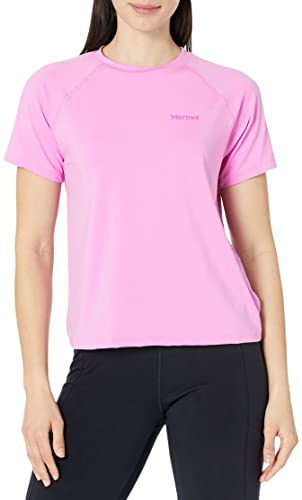 Marmot Damska koszulka funkcyjna Wm's Windridge SS, oddychająca koszulka sportowa z krótkim rękawem, szybkoschnąca koszulka do fitnessu, Wild Orchid, S