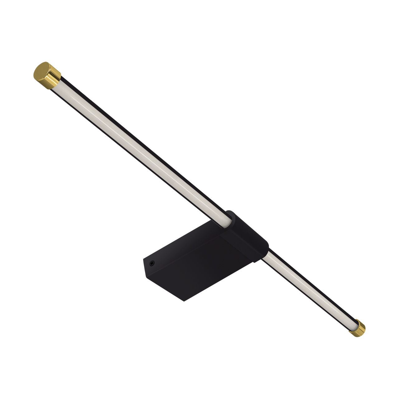 Łazienkowa lampa ścienna Paso 4139 Ideus LED 14W 4100K IP44 czarny złoty