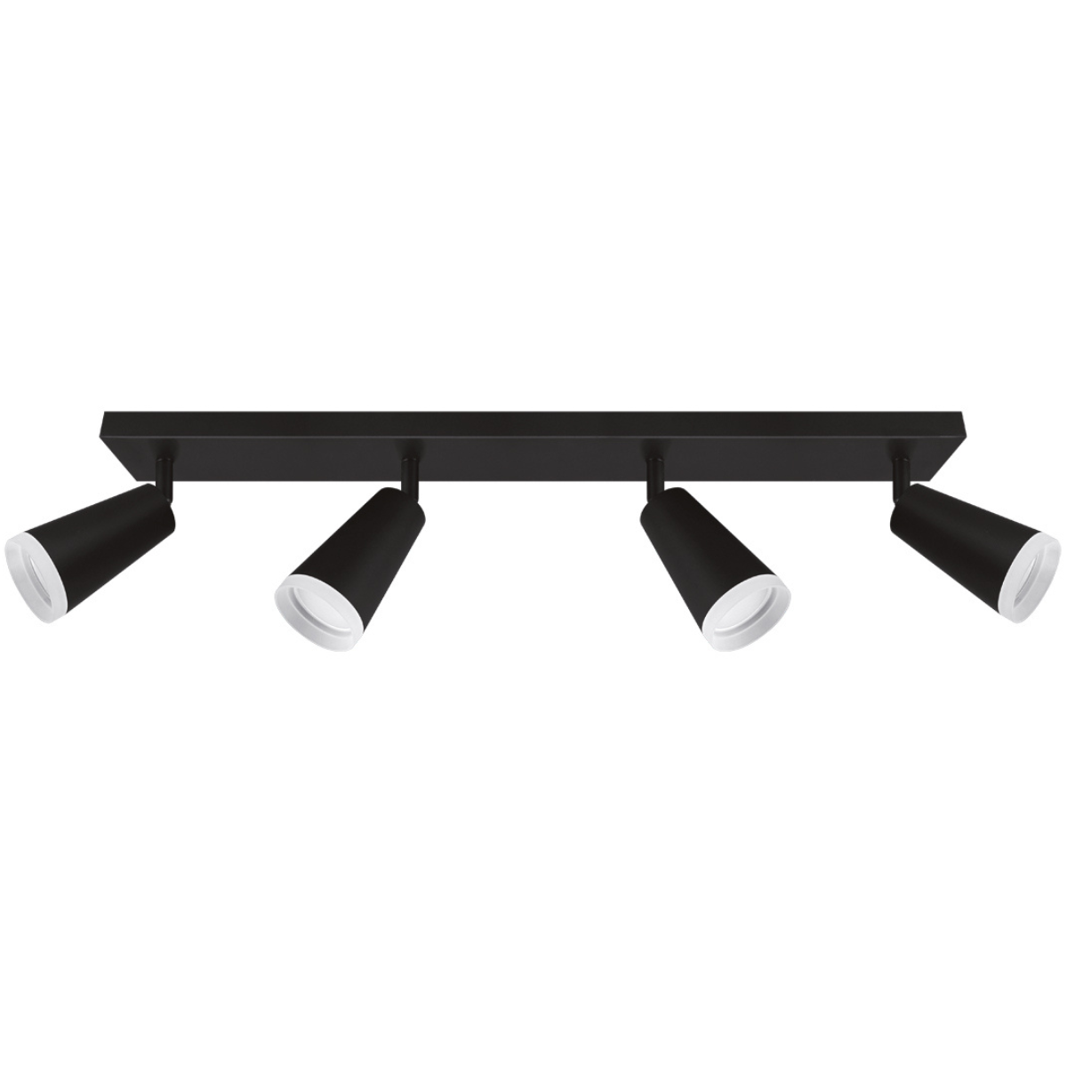 Nasufitowe reflektorki Sana 4148 Ideus na listwie czarne