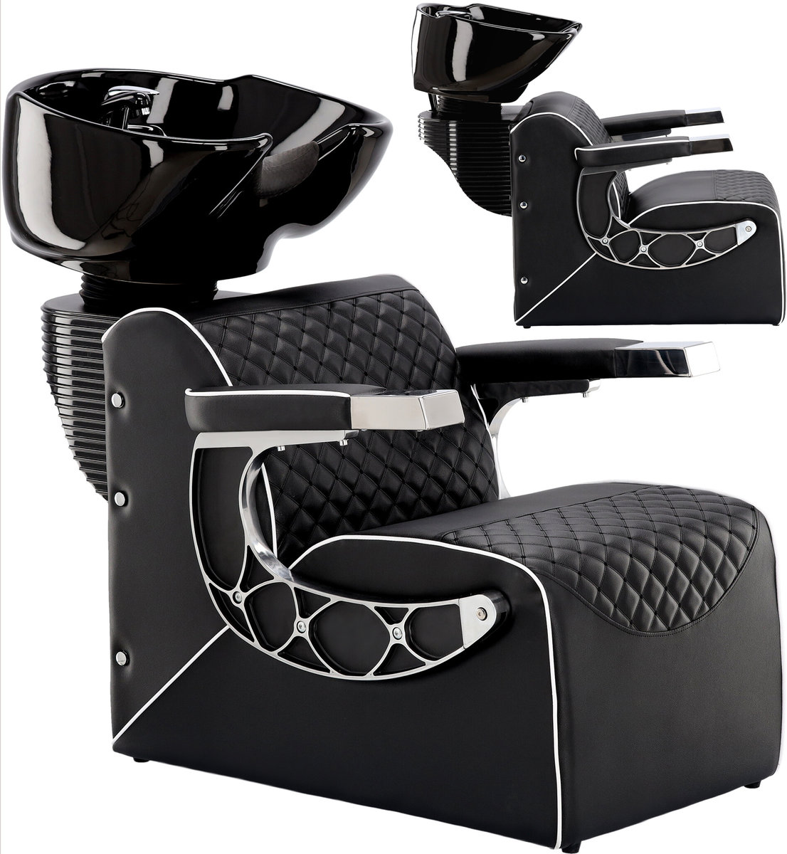 Myjnia myjka fryzjerska barberska do salonu fryzjerskiego barberskiego ruchoma misa ceramiczna armatura bateria słuchawka
