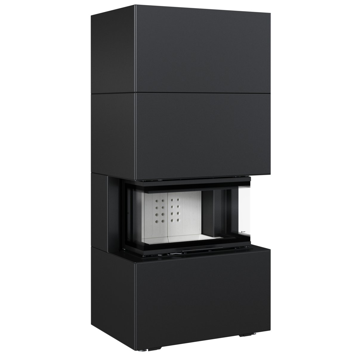 Kominek powietrzny NBC/EASY BOX 7 kW Ø 160 w zabudowie modułowej Bianco
