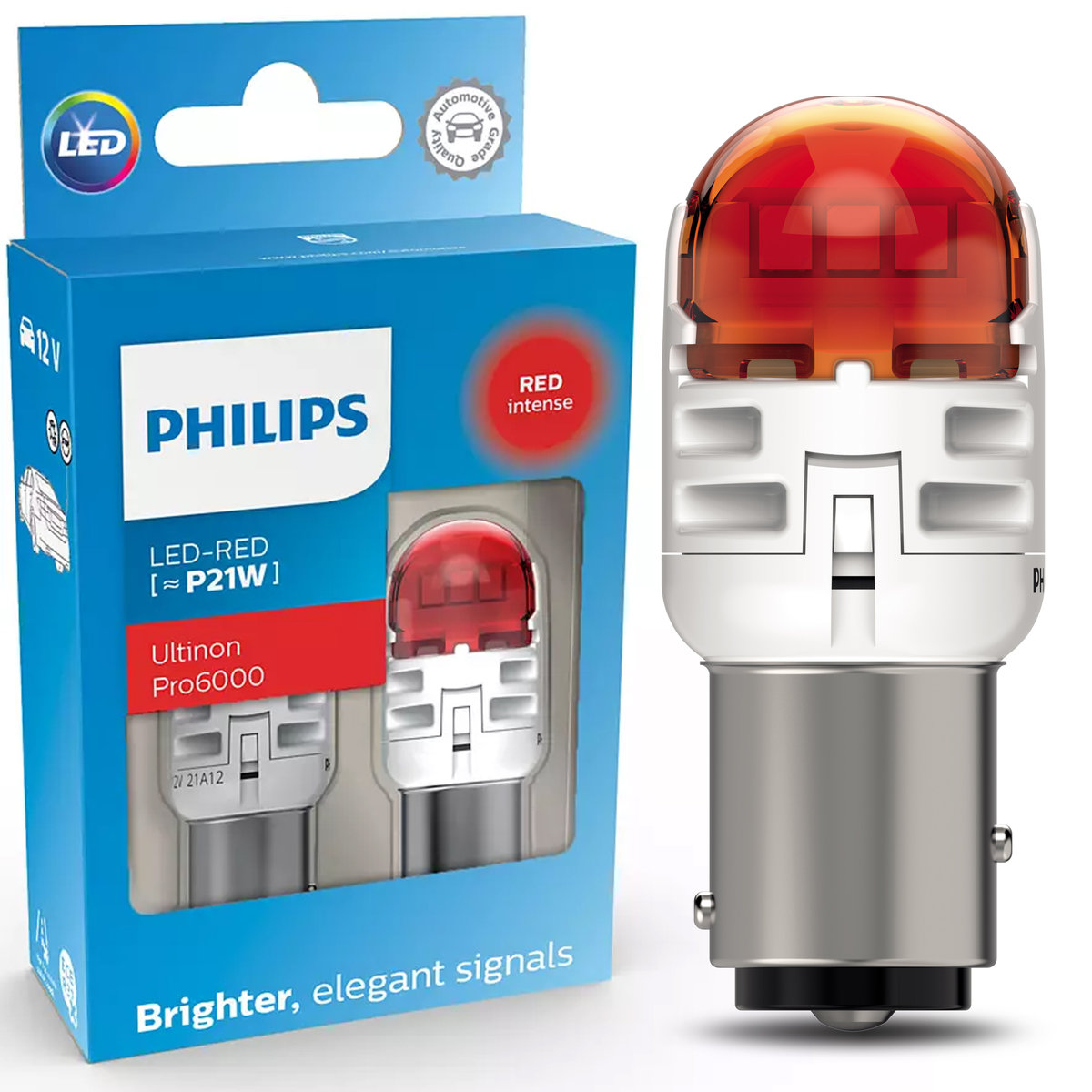 Philips P21W Czerwona Ultinon Pro6000 Si