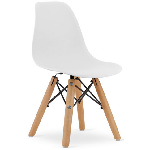 Białe krzesło skandynawskie do pokoju dziecięcego - Suzi 3X