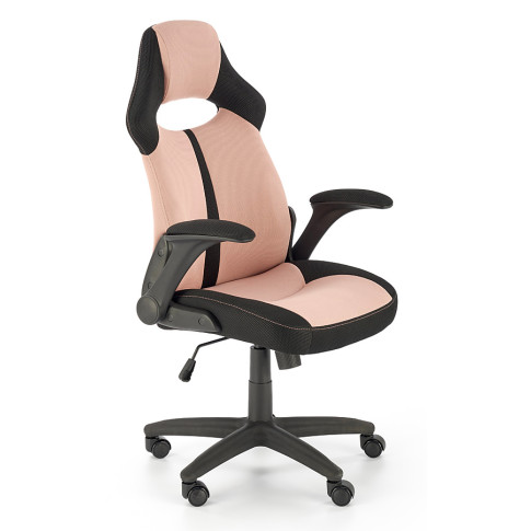 Różowy tapicerowany fotel obrotowy B5-Z54