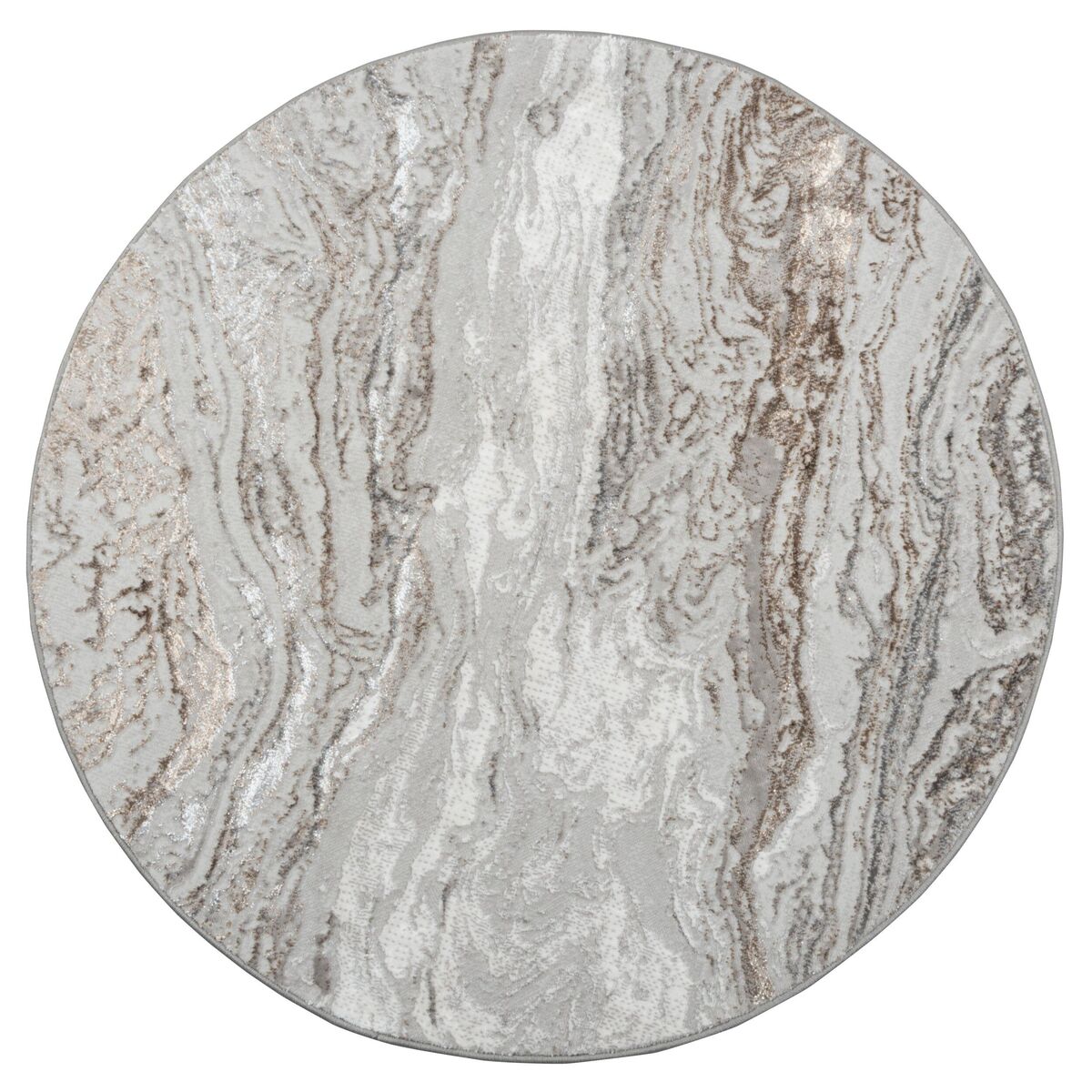 Dywan okrągły Century Marmur szarp-beżowy śr. 160 cm