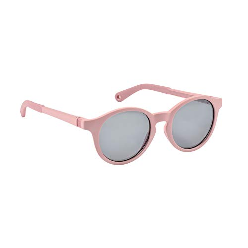 BéABA, okulary przeciwsłoneczne dla dzieci 4-6 lat, 100% ochrona UV - CAT 3, ochrona boczna, optymalny komfort, regulowane gałęzie 360°, Misty Rose