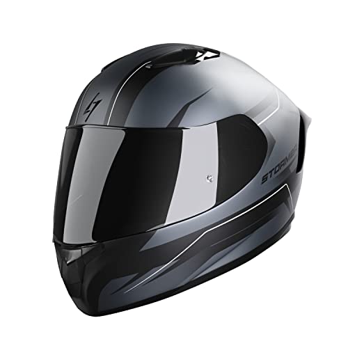 STORMER, Kask full face motocyklowy ZS-601 STAR black grey white matt, XXL