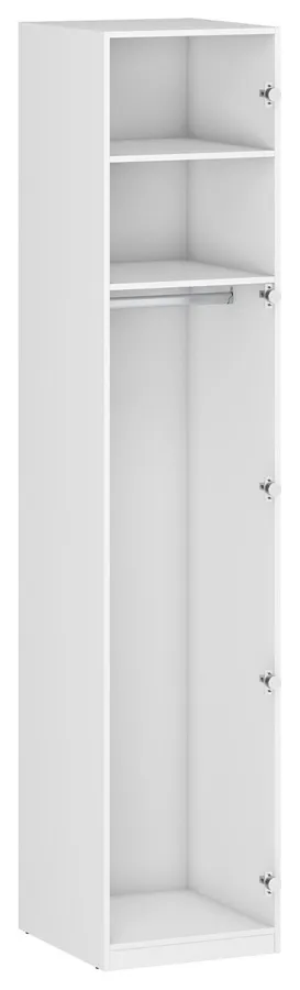 Biały korpus szafy z dwiema półkami i drążkiem 50 cm S0-C01