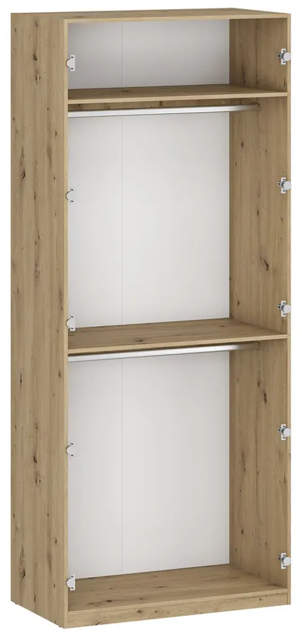 Korpus szafy z dwoma drążkami 100 cm dąb artisan - Jonix 9X