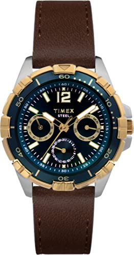 Timex Classic Premium zegarek męski 44.5mm skórzany pasek TW2V78900