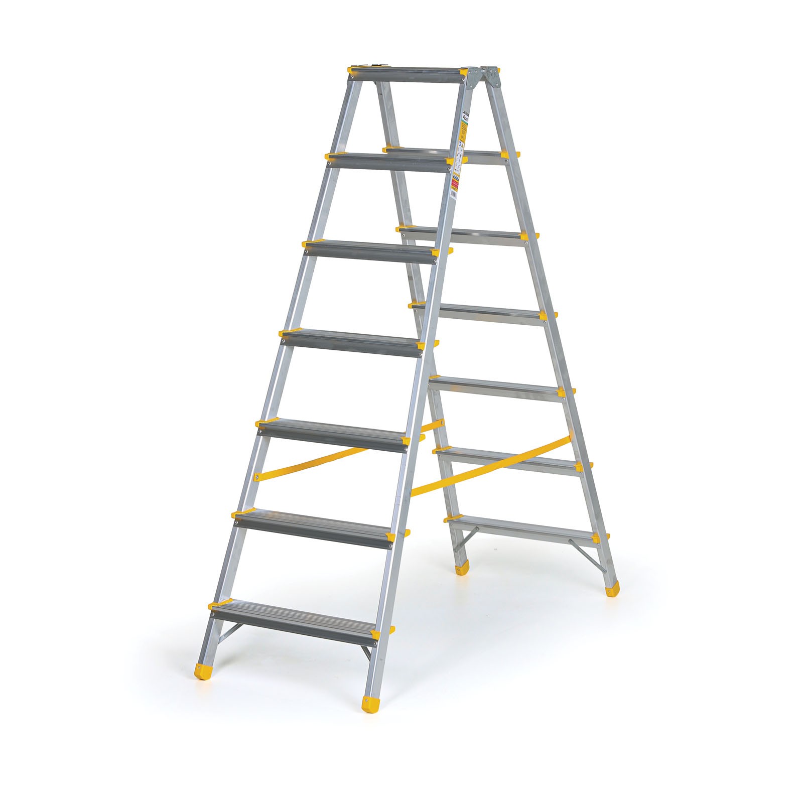 Aluminiowe stopnie dwustronne ALVE EUROSTYL, 2x7 stopni, wysokość 1,46 m