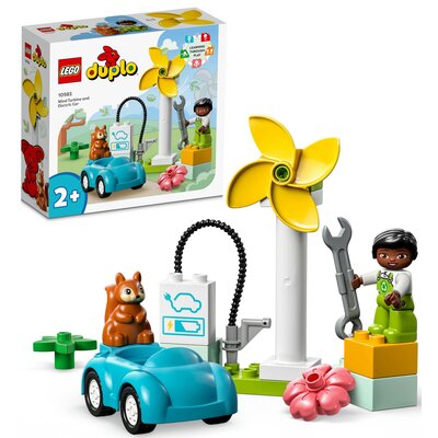 LEGO DUPLO Turbina wiatrowa i samochód elektryczny 10985