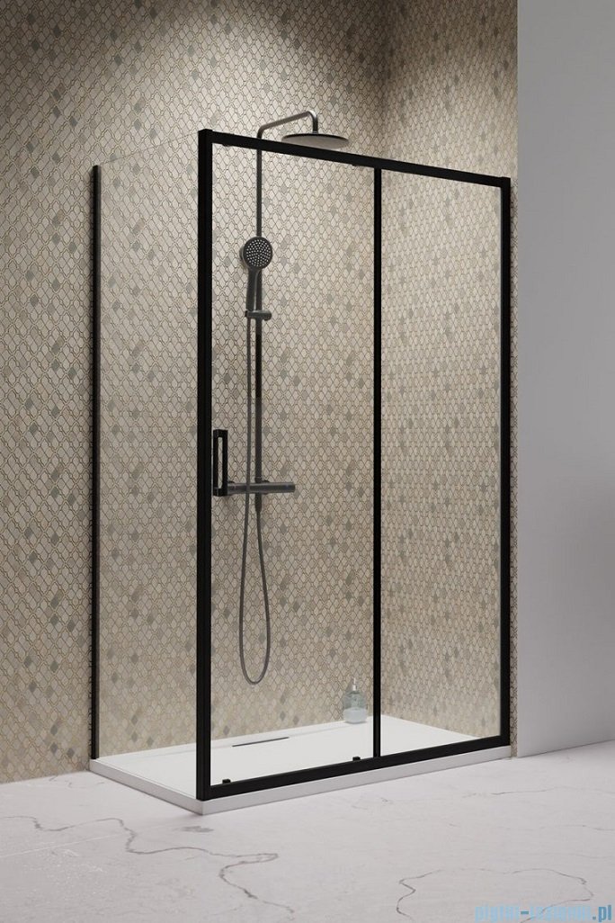 Radaway Premium Pro Black Kdj kabina 140x80cm prawa szkło przejrzyste 1015140-54-01R/1016080-54-01