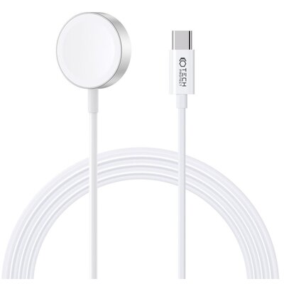 Ładowarka magnetyczna, indukcyjna do Apple Watch Tech-Protect UltraBoost USB-C, 1,2 m, biała