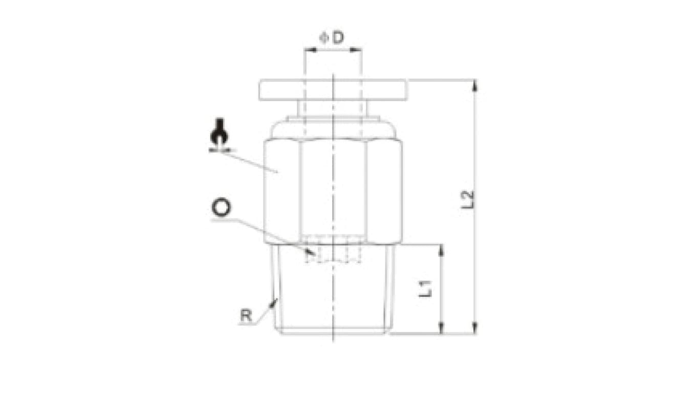 Złączka wtykowa prosta mosiężna niklowana do węża 12, gwint zewnętrzny stożkowy R1/2z, 123.012-12