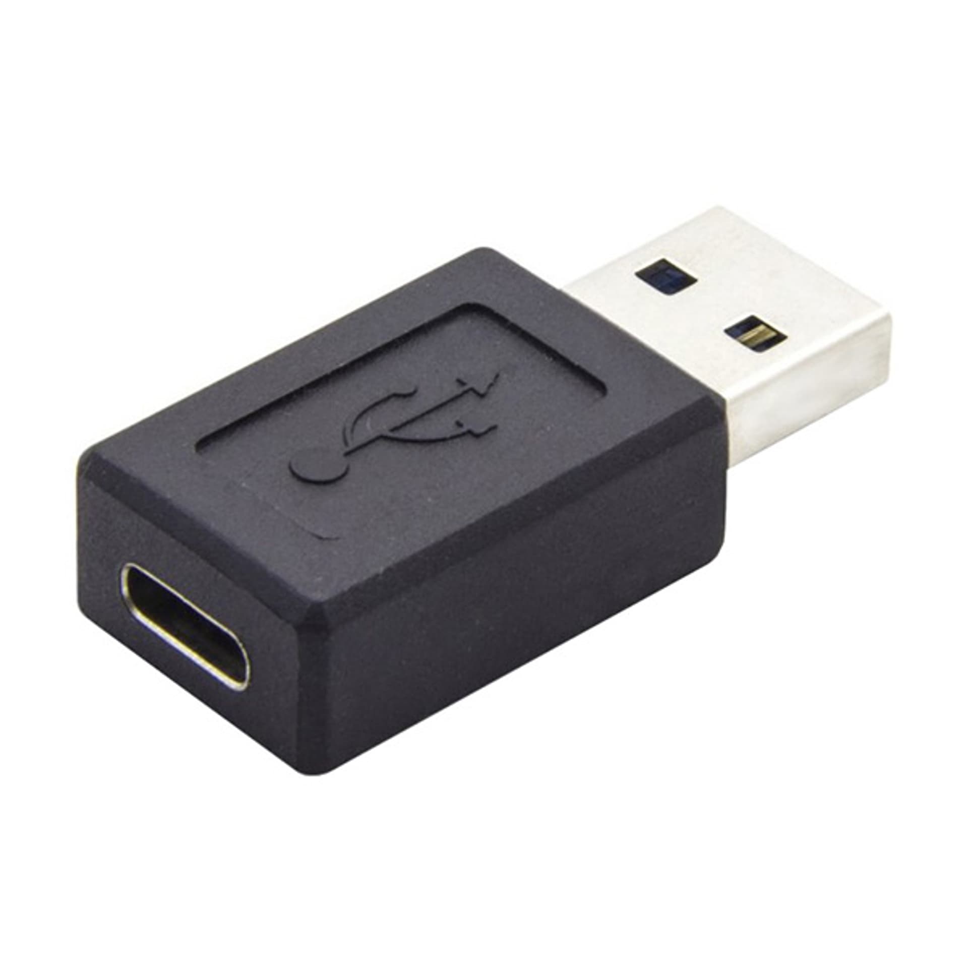 USB redukcja, (3.0), USB A M - czarna, plastic bag tworzywo, 5 Gbps