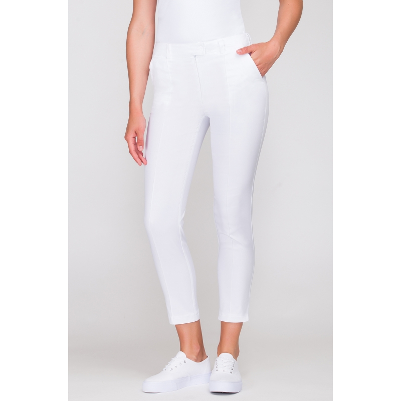 Spodnie Kosmetyczne Vena Cygaretki Białe Rozmiar: 38