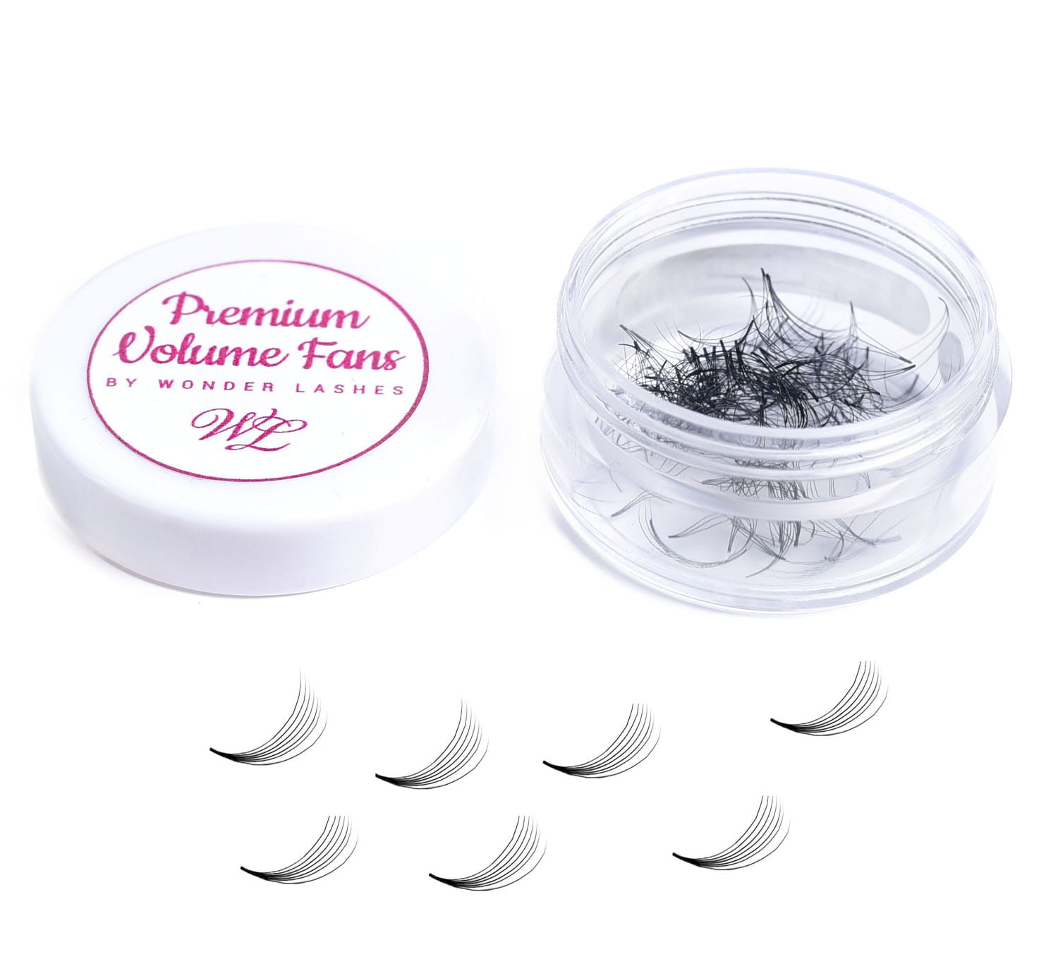 Wonder Lashes Rzęsy Premium Volume Fans 7D Sypane Skręt: C, Długość: 9