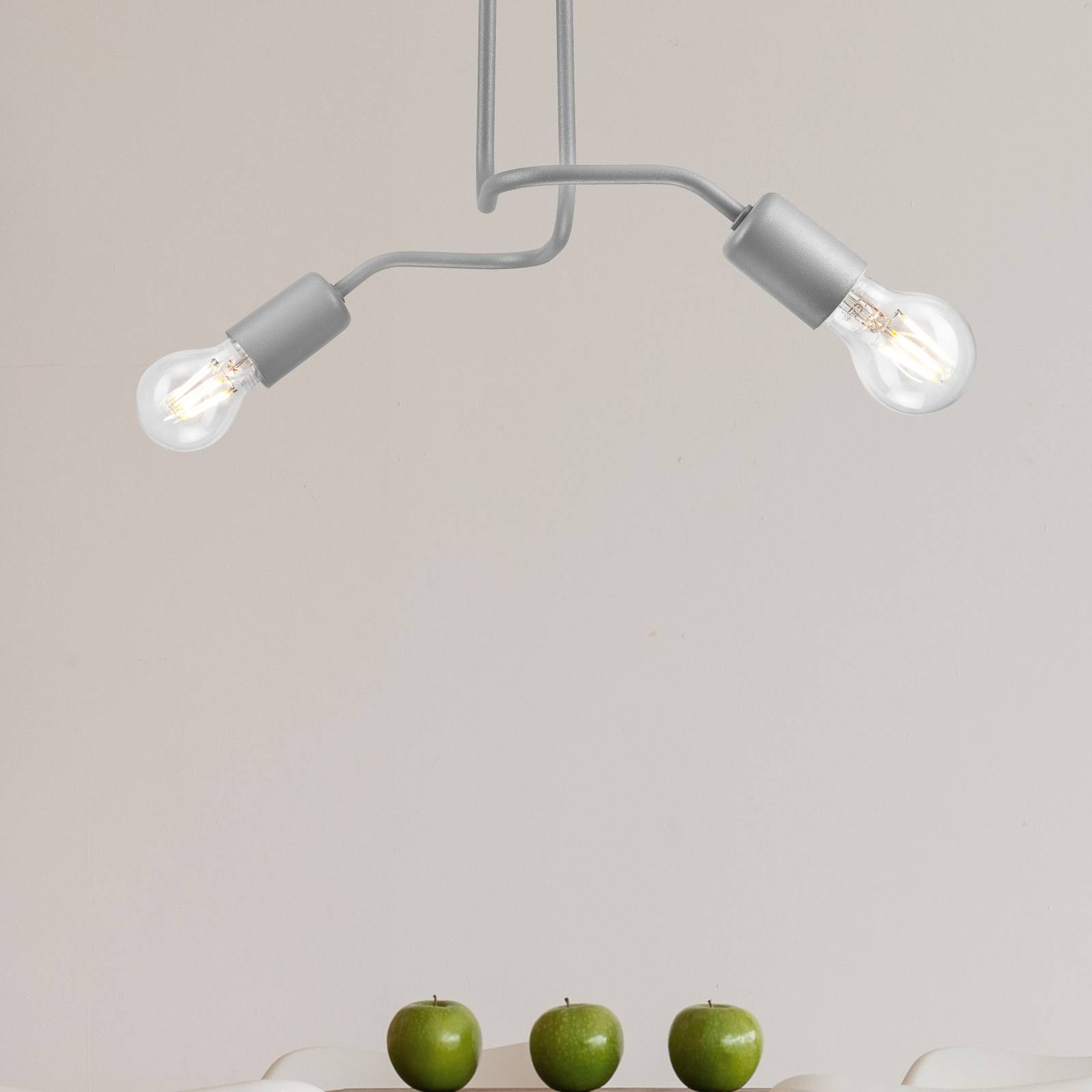 Euluna Lampa sufitowa Joiy, 2-punktowa, szara